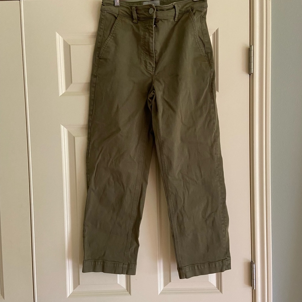 Everlane Straight Leg Crop in Olive